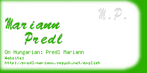 mariann predl business card